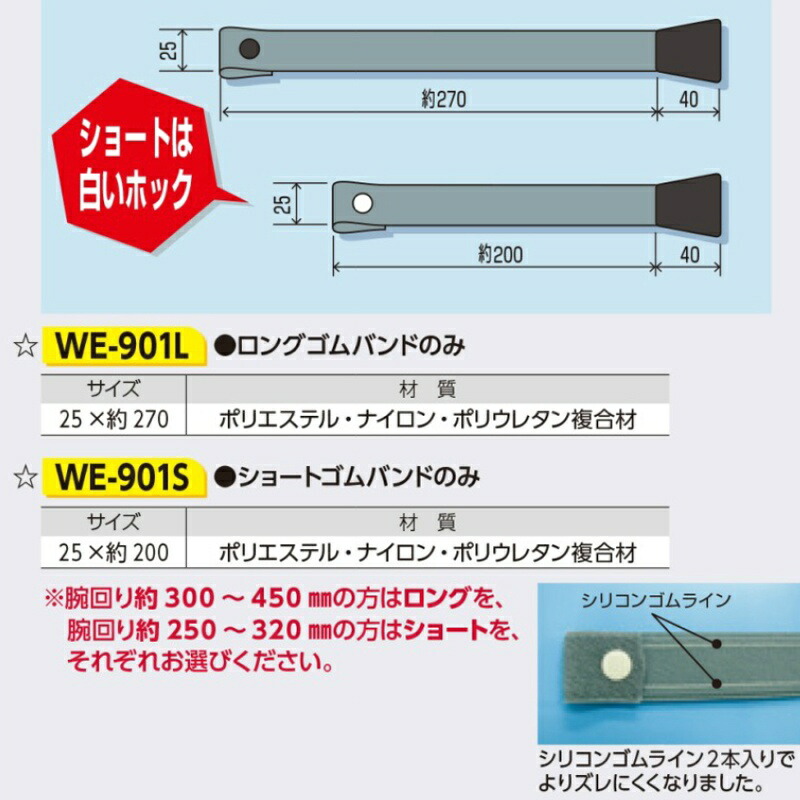 お見舞い e腕章用 WE-901L ロングゴムバンド 25×約270mm 文房具・事務用品