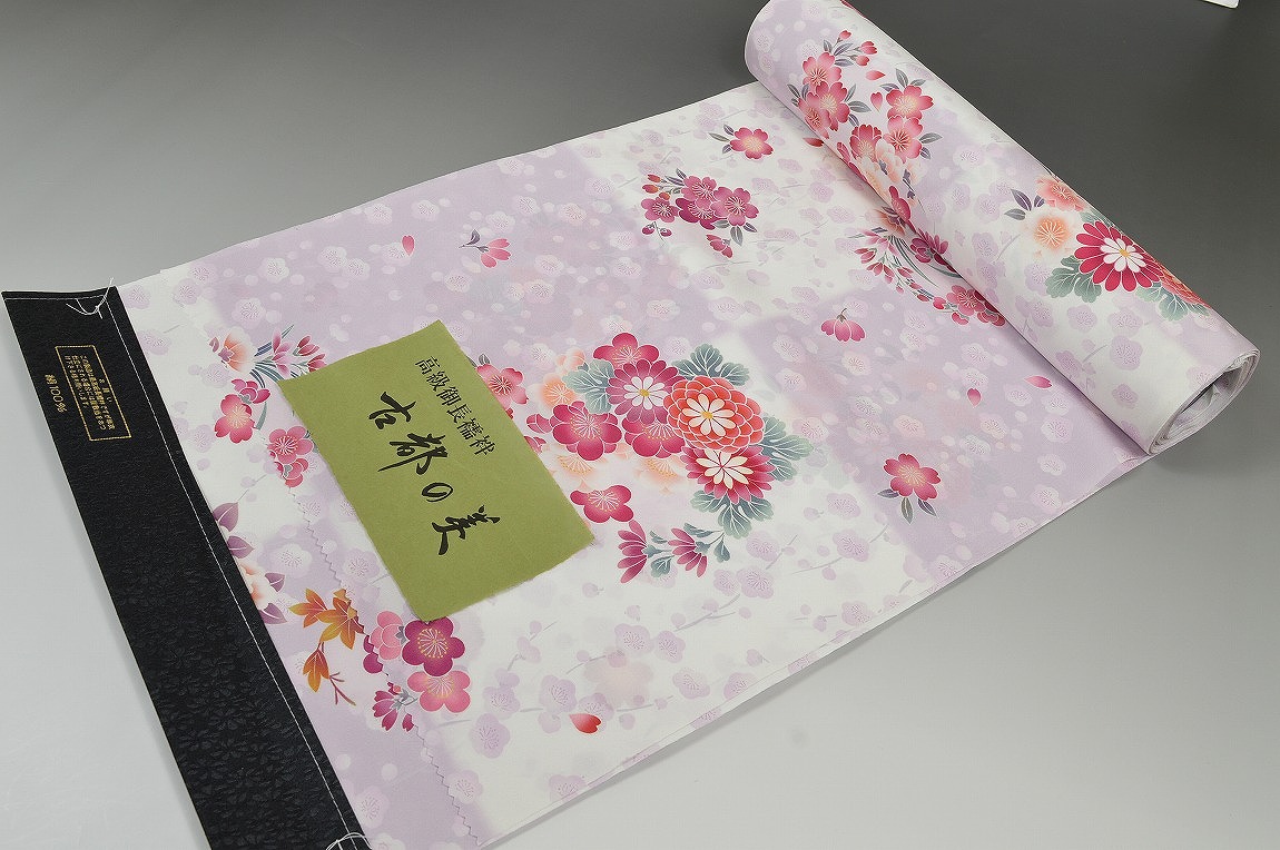【古都の美】創作じゅばん 色襦袢-No.4578草花柄 お洒落 袷衣向き襦袢 おしゃれ着襦袢に◎羽裏に◎長さ13.5メートル・巾37.5センチ)普段着にオススメ つむぎ 紬 小紋 おしゃれ着襦袢に◎ 羽裏に◎ 【キモノ仙臺屋このみ色襦袢】|キモノ 仙臺屋 本店