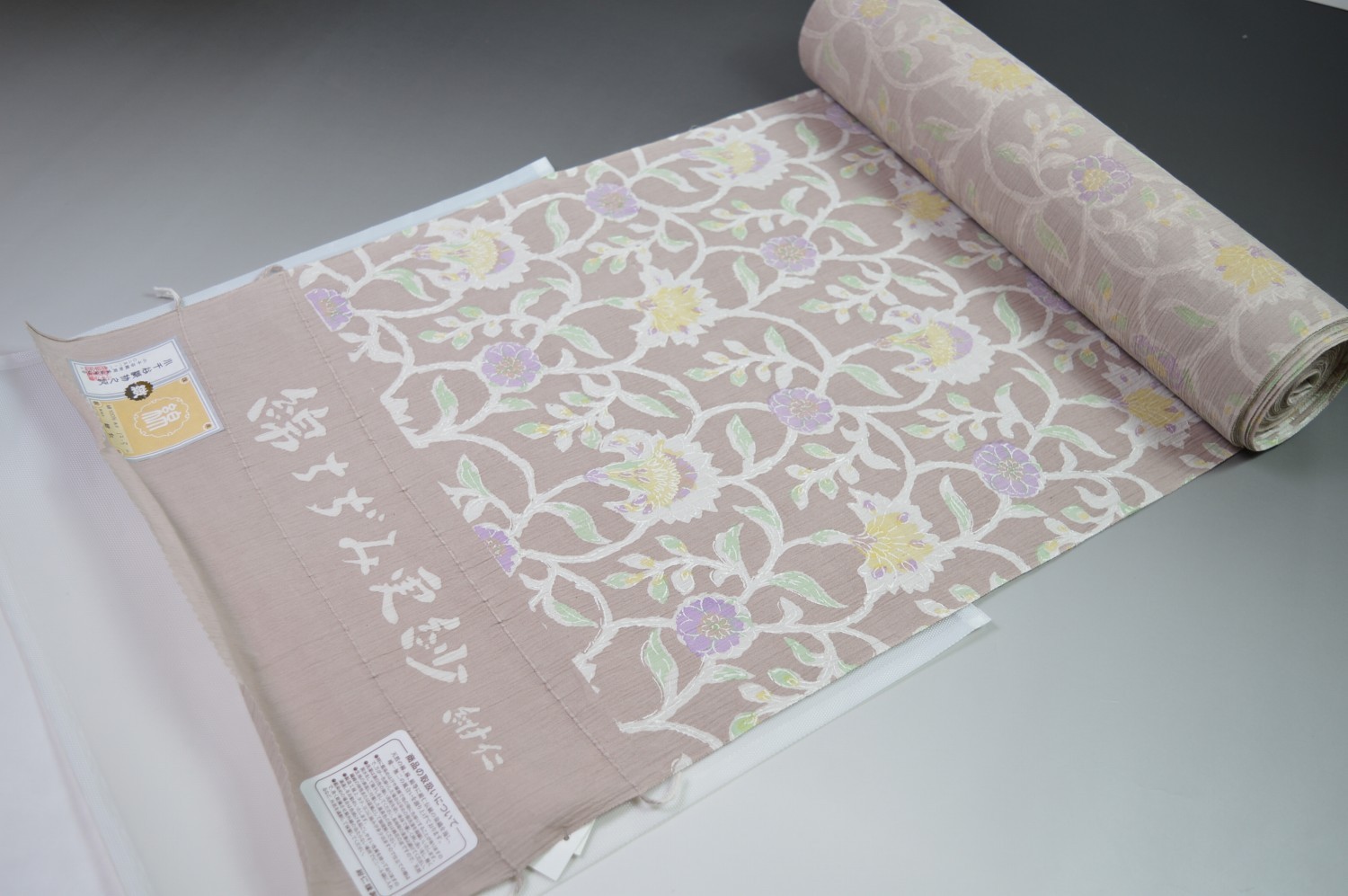 Zenkoku Muryou 宝歴元年創業の老舗 紺仁染織工房謹製和更紗綿ちぢみ後染片貝木綿着尺 No 148珍品綿ちぢみ 和更紗片貝 普段着木綿の王道 紺仁 もめん 新潟 普段着 幅39 5cm 長さ12 3m以上 綿素材 もめん 3シーズン着用可能 三季節用 お出掛け着 送料無料 日本製品