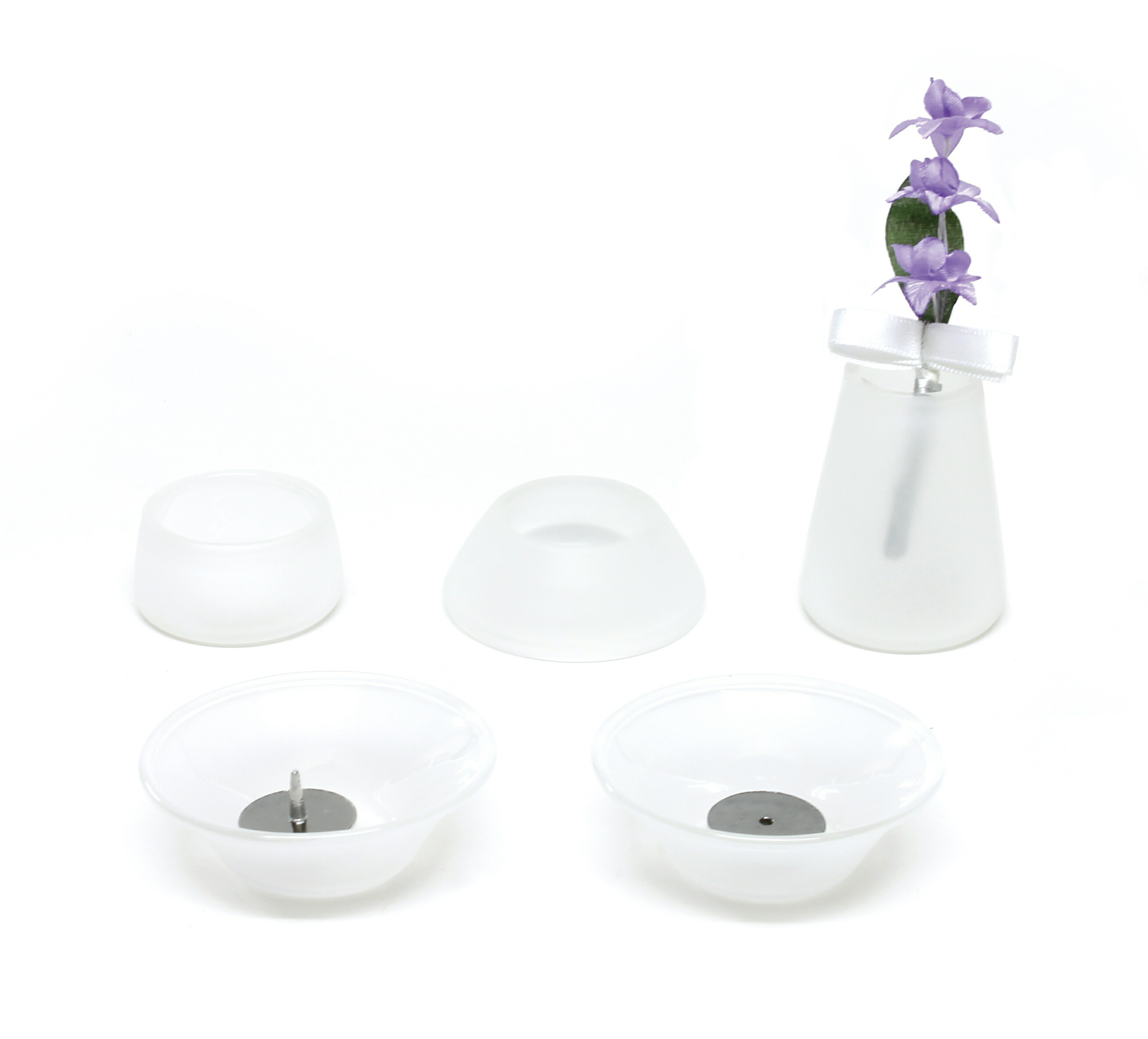 仏具5点セット 陶器 造花付 花立 線香立て ろうそく立て 水入れ 供物皿 造花 ペット仏具 ペット供養 かわいい モダン シンプル 犬 ネコ うさぎ 激安通販の