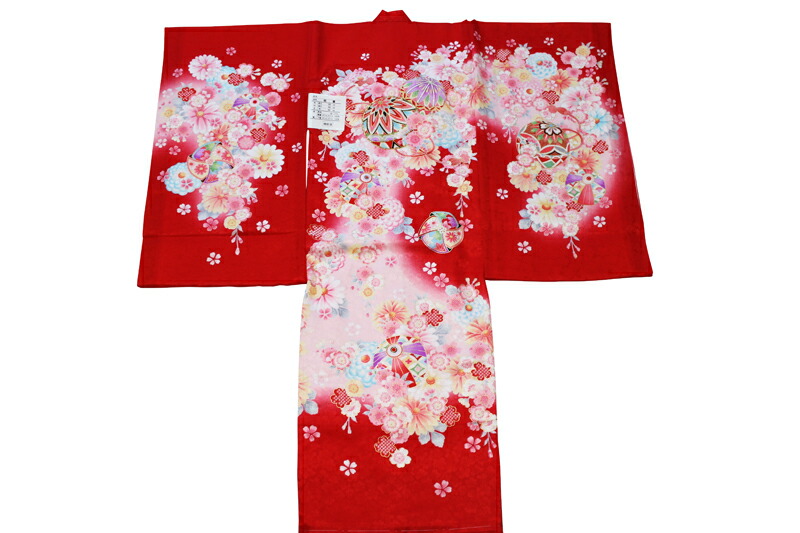 【販売品】 女児お宮参り着-No.104（地色：赤色/産着/初着/のしめ/お宮参り/女の子/送料無料） 15,619円