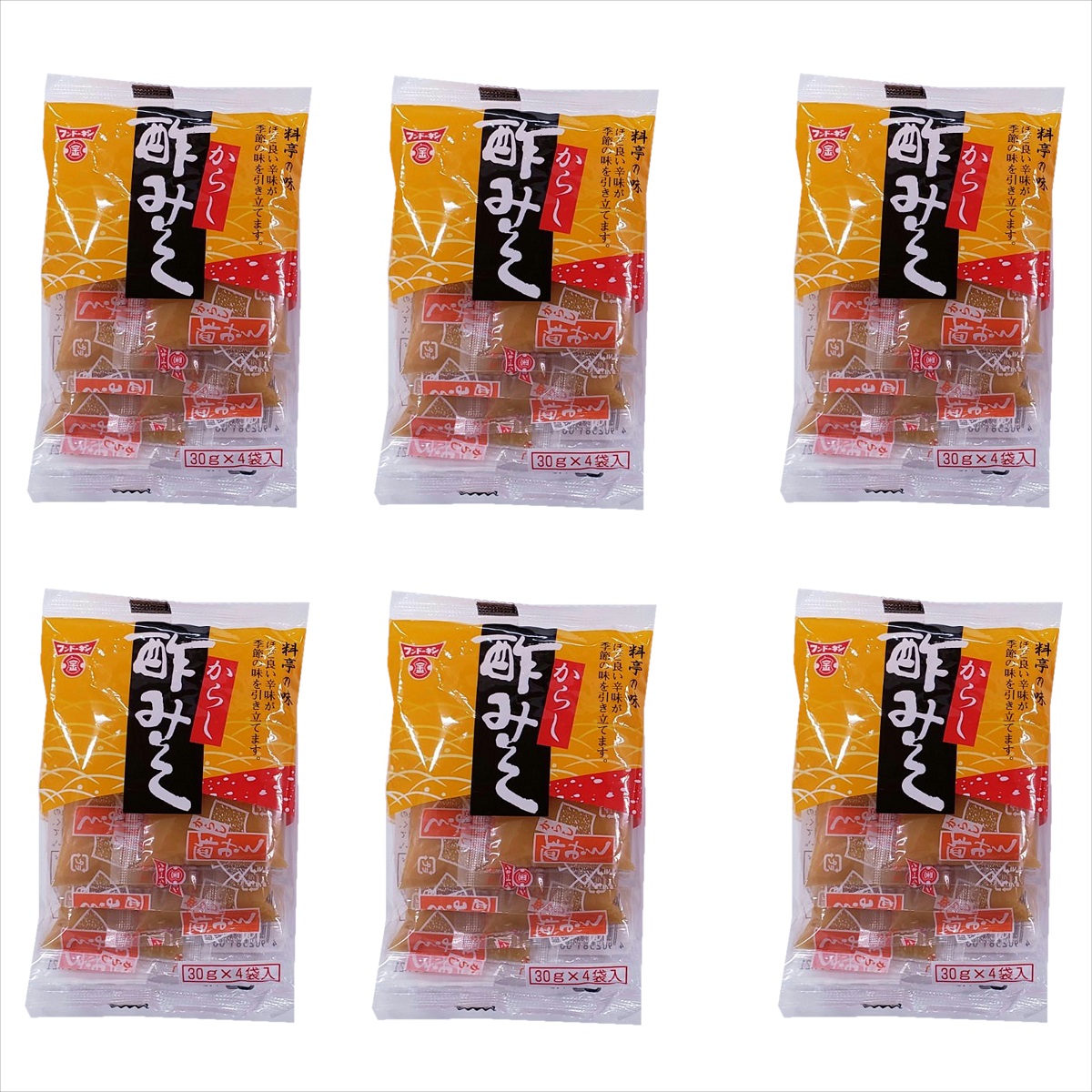 フンドーキン からし酢味噌 ６袋 ３０ｇ ４袋 全国無料配送