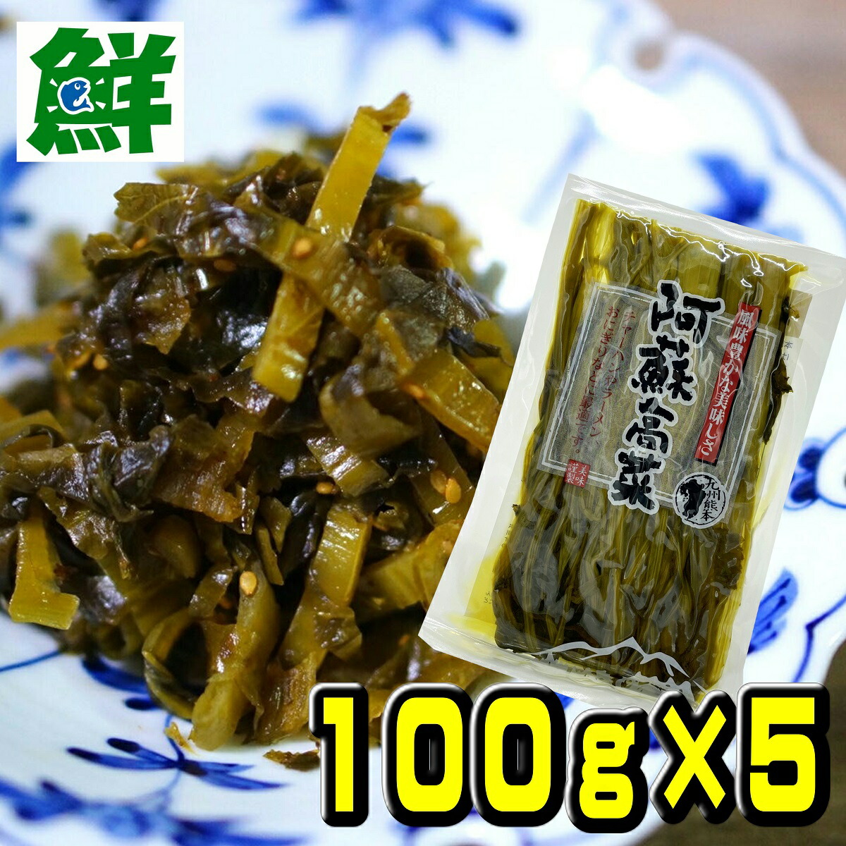 市場 熊本 くまもと 100g×5袋 阿蘇高菜 誠食品 高菜 阿蘇産 全国送料無料 阿蘇 漬物