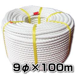 エステルS索条【巻売】 9φx100m 舫や船がかり索条に！