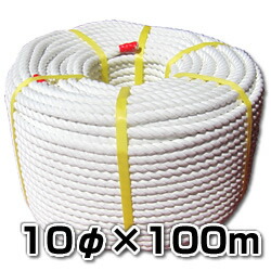エステルS索条【巻売】 10φx100m 舫や船がかり索条に！