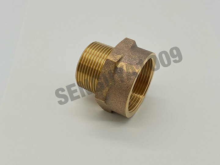 BC 風変わりニップル 1-1/2x2\"  PF1-1/2xPF2\"" 高澤製造所 丹銅 接手"