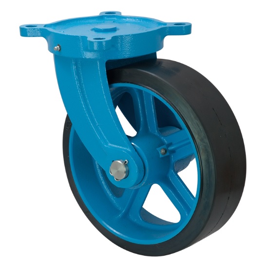 岡本工機 船台用キャスター EM･MG-OM 300x100 マリーナ用 自在金具付 予防医学拷問台 雨合羽型 キャスター 予防医学タイア 船台 船