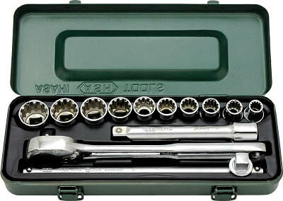 旭金属元素 ASAHI ハイブリットソケット仕掛ける1/2（12.7粍□）×13pcs VFS4100 DIY・工具-花・ガーデン・DIY-レンチ・スパナ