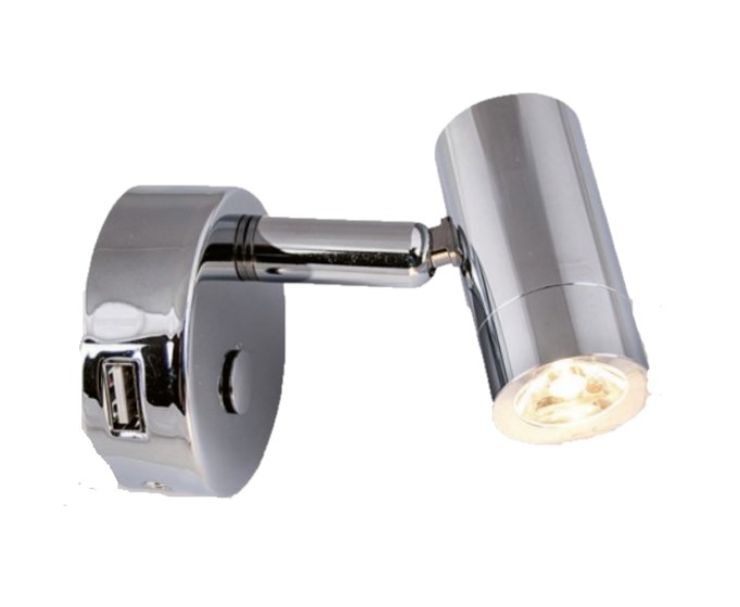 [69126C]　Leia LED スポットライト+USB PLASTIMO プラスチモ 船舶用品