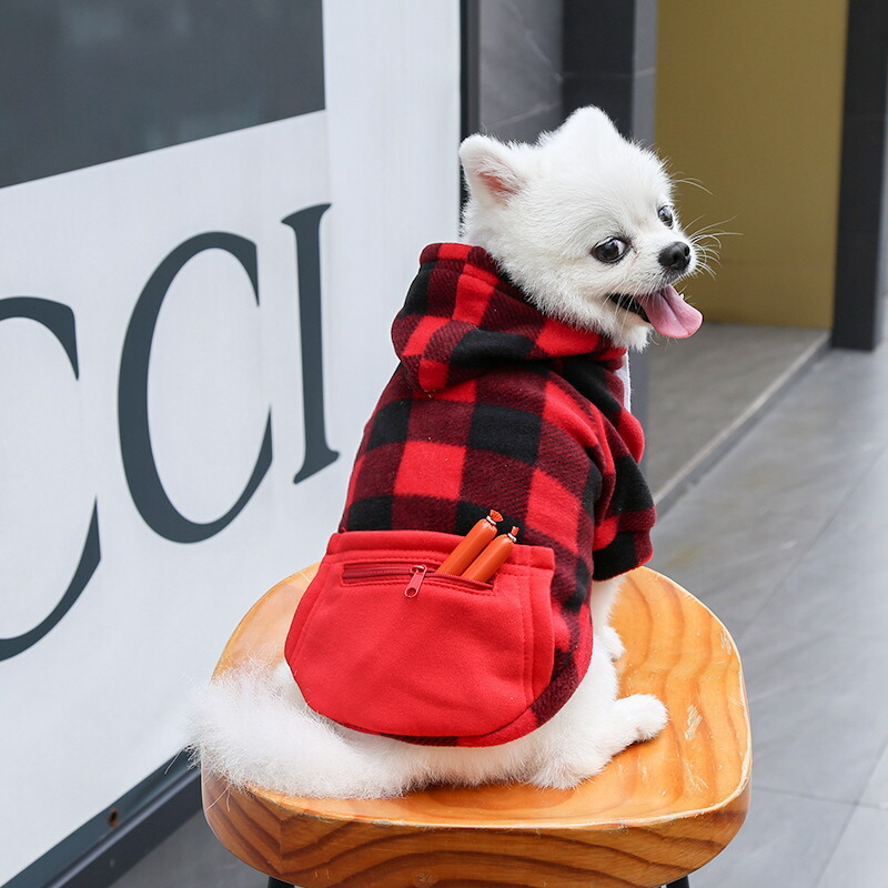 犬服 ドッグウェア パーカー チェック柄 犬 服 犬の服 ドギーランド Doggyland オールシーズン 送料無料 フード付き おしゃれ かわいい スポーティ ブランド チワワ ミニチュアダックス トイプードル ダックス ペット服 いぬ イヌ 最大56 Offクーポン