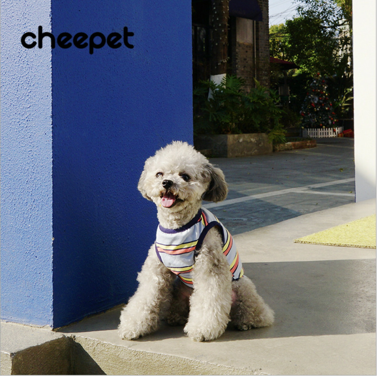 犬服 ドッグウェア タンクトップ 犬 服 犬の服 Cheepet チーペットドギーランド Doggyland ストライプ 春夏 夏 送料無料 おしゃれ かわいい チワワ ミニチュアダックス トイプードル ダックス ワンポイント カラフル スポーツ オールシーズン ボーダー 抜け毛対策 ペット