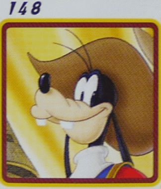 トミー　ディズニー　チョコパーティ　パート7　148　グーフィー　「ミッキー、ドナルド、グーフィーの三銃士」【中古】画像