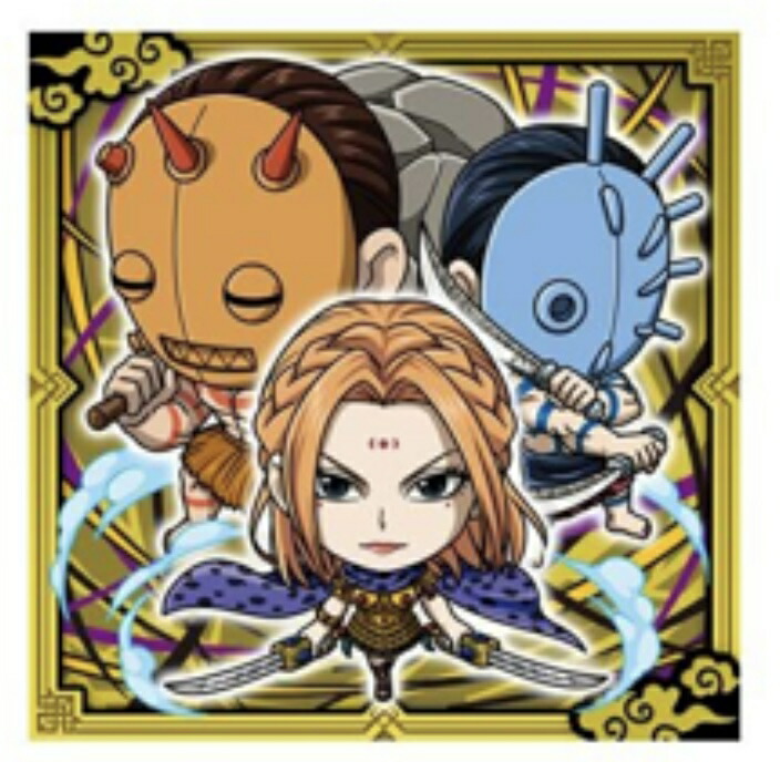 キングダム1-20 楊端和＆バジオウ＆タジフ レアにふぉるめーしょん キングダムシールウエハース【内袋未開封】画像