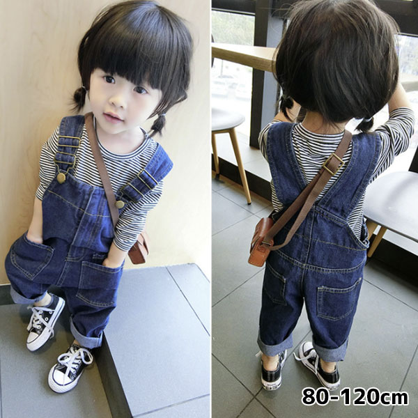 楽天市場 デニムオーバーオールサロペット キッズ ベビー 男の子 女の子 80 90 100 110 1cm Senkei