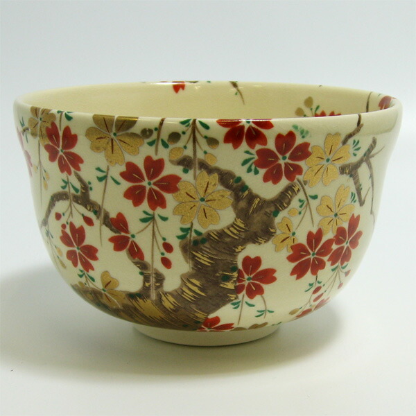 茶道具 抹茶茶碗（まっちゃちゃわん） 茶碗 仁清 枝垂桜 宮地英香 ギフト 千紀園
