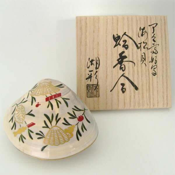 茶道具　香合　蛤掻香合　夏汀　貝合せ　窯印あり　表千家　裏千家　【匿名配送】 61Ux8QOJsrL._UF894,1000_QL80_.jpg