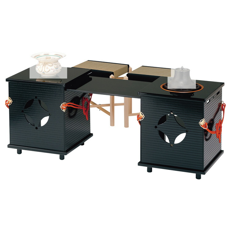 茶道具/円椅(2客) 玄々斎好写　組立式 楽天市場】【中古】円椅 ブラック 高さ44.5cm 裏千家用 茶道具