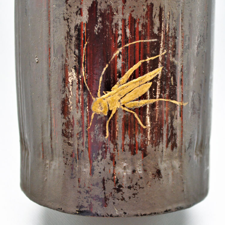 茶道具 花籠 はなかご 茶道道具 お茶道具 通販 楽天 茶道具 花籠 はなかご 手付虫籠花入 入子 鈴虫蒔絵入り 船橋 重朗