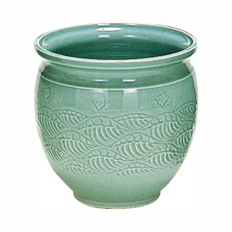 楽天市場】小青磁有/大無し【茶器/茶道具 水屋道具】 水屋瓶（水屋甕