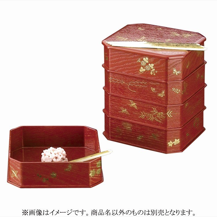 楽天市場】【茶器/茶道具 菓子器】 縁高（縁高重） 縁朱 のみ目