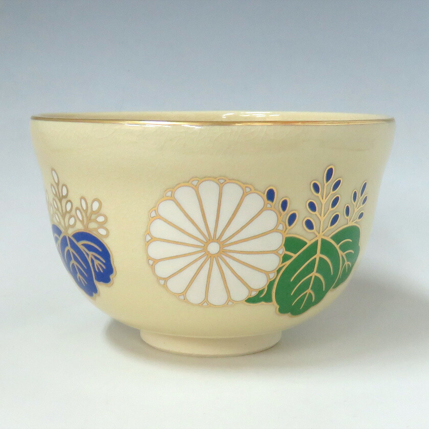 茶道具 抹茶茶碗（まっちゃちゃわん） 茶碗 仁清 新菊桐 宮地英香 ギフト 千紀園