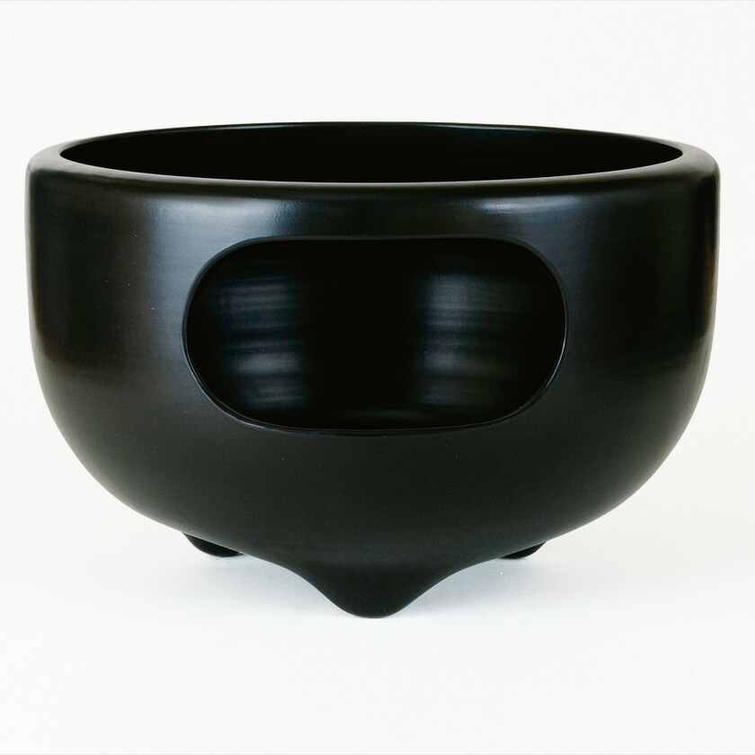 瓶掛け　湯沸「黒釉風炉」茶道具 楽天市場】【茶器/茶道具 風炉（土風炉）/瓶掛】 面取風炉 黒 乳