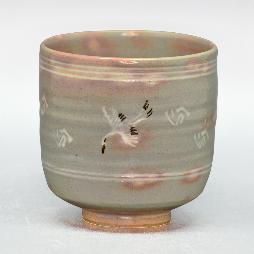 楽天市場】【茶道具】【送料無料】粉引雪椿筒茶碗小倉亨作（化粧