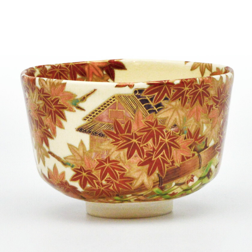 茶道具 抹茶茶碗（まっちゃちゃわん） 茶碗 光悦寺垣 槭樹 清閑寺窯