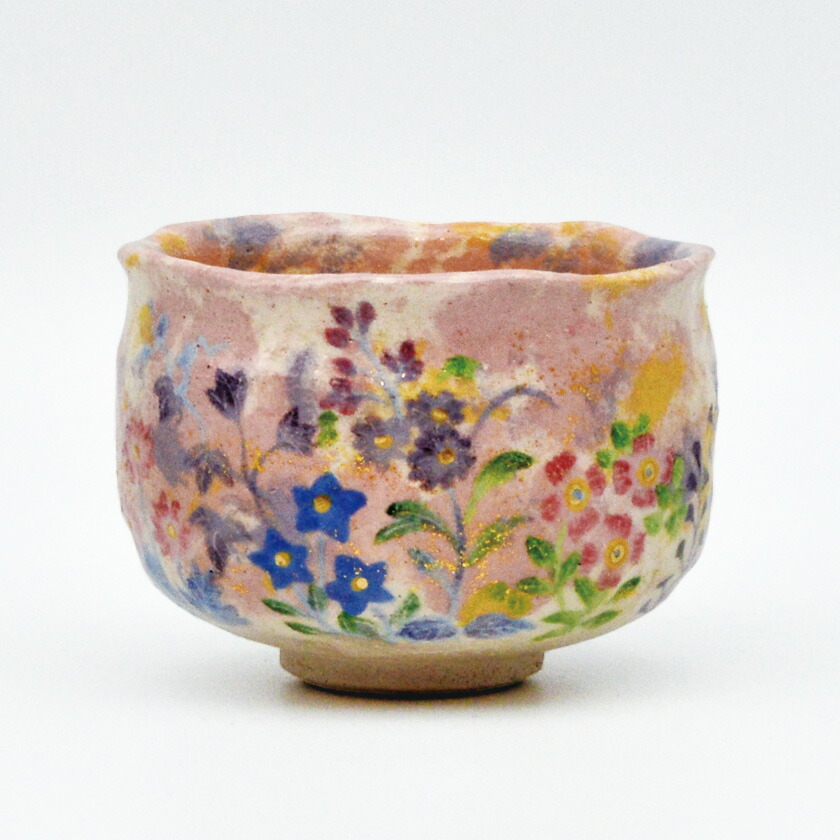 茶道具 抹茶茶碗(まっちゃちゃわん) 茶碗 秋の花 吉村 楽入