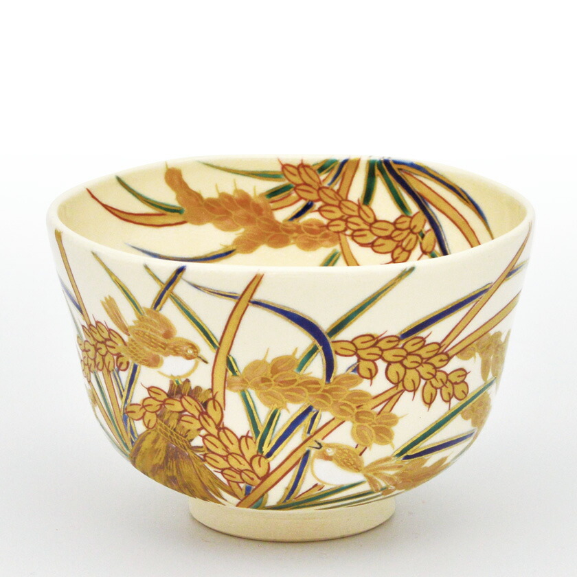 楽天市場】茶道具 抹茶茶碗筒茶碗 乾山 寒雀浅見与し三（よしぞう）作