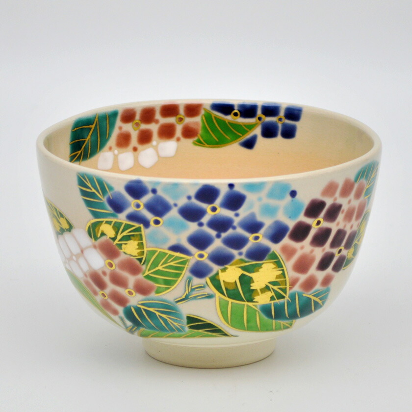 7379円 激安な 茶道具 抹茶茶碗 まっちゃちゃわん 茶碗 仁清 紫陽花 伊坂 清香