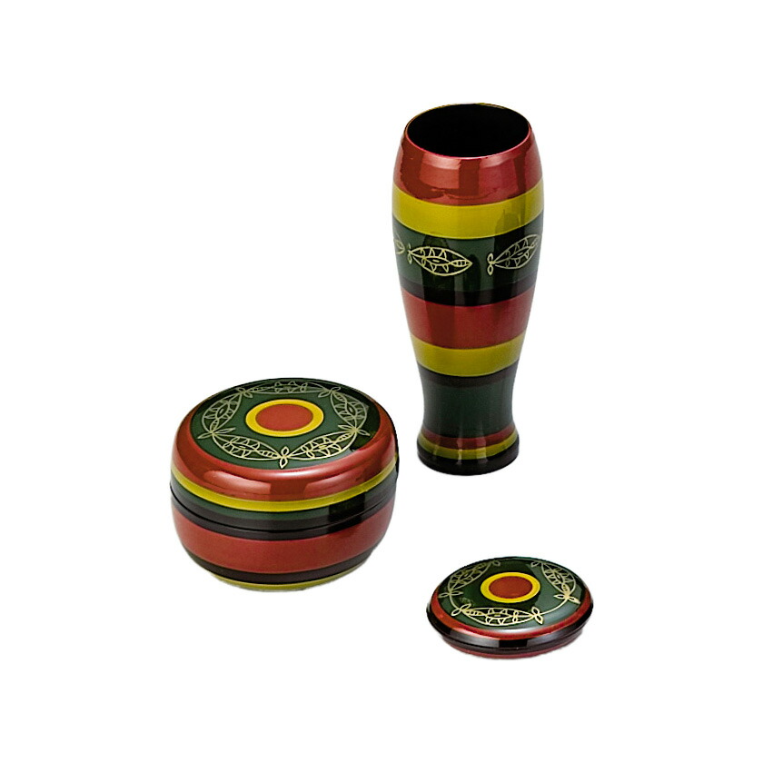 ポイント3倍以上(カード利用) 茶道具 塗 三点セット(棗・香合・茶筅筒) 太独楽 樹脂製|お茶・茶道具・抹茶スイーツ千紀園