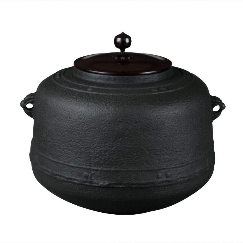 楽天市場】【茶器/茶道具 炉釜（炉用釜）】 丸霰釜 釜鐶付き