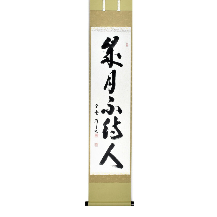 福代洋道　鶴舞千年松　掛軸　茶道 茶道具 掛軸 一行「鶴舞千年松」 小林太玄 | - Buyee