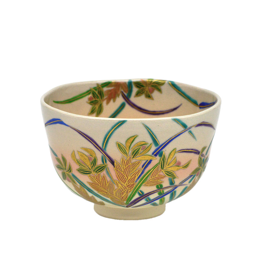 茶道具 抹茶茶碗(まっちゃちゃわん) 茶碗 色絵 春蘭 伊坂 清香