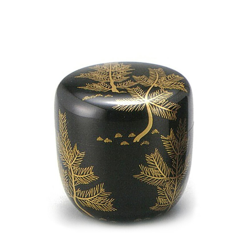 楽天市場】老松茶入（壺々青海波 朱 仕服付） 中村宗悦作 桐箱 茶道