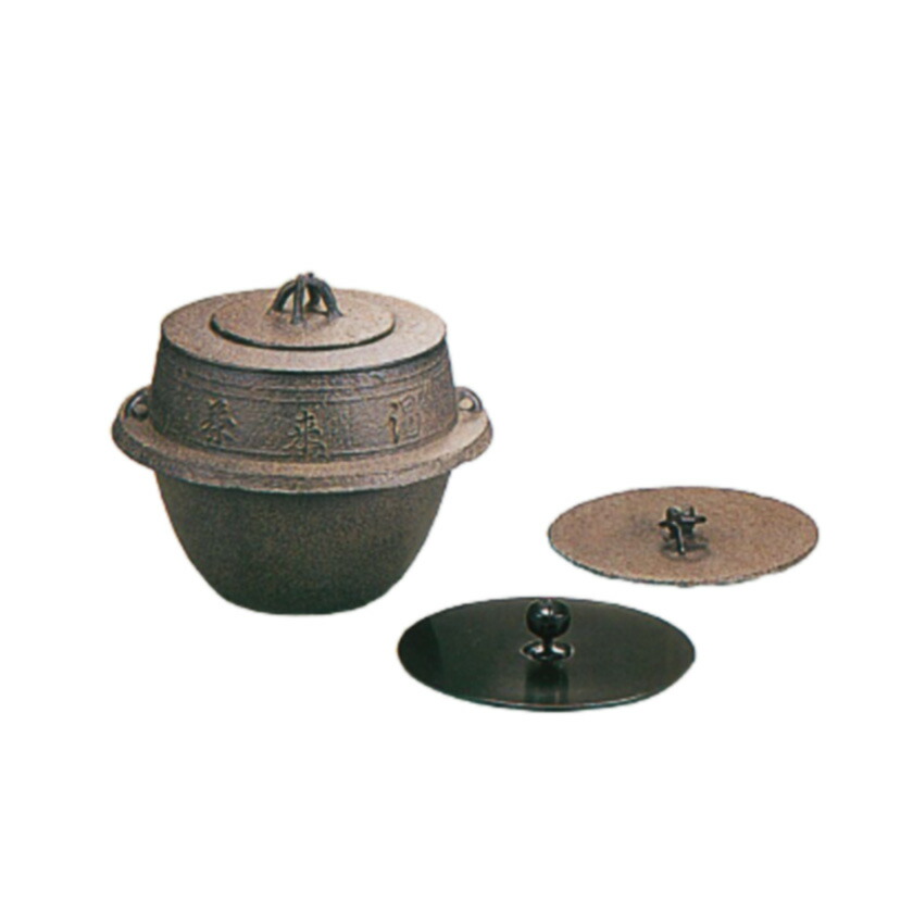 茶道　常盤釜　菊地政光作 通販販売【茶道具】 常盤釜 唐松地紋 *菊地政光* 風炉用*ときわ