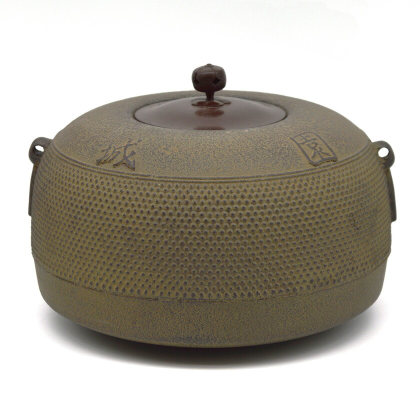 尖んがり3倍以上（歌留多当て嵌める） 茶道具 炉釜（ろがま） 炉釜 園城寺 菊地政光 ●商いもの名以外の其の儀は別売です。