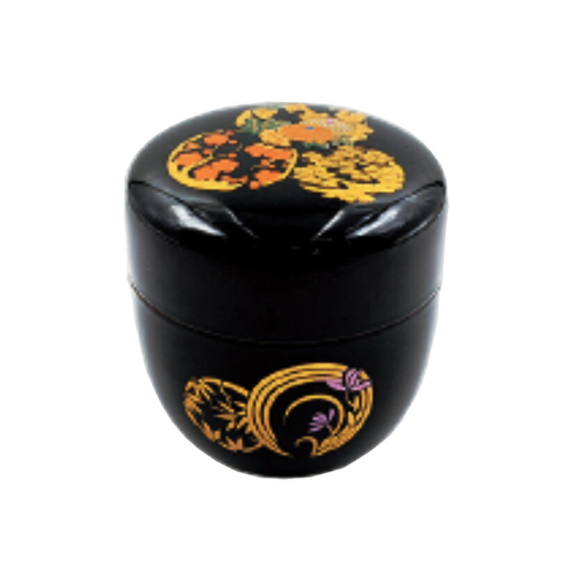 楽天市場】中棗 蘭 朱漆塗りのお棗（なつめ） 茶道 茶道具 茶器 12