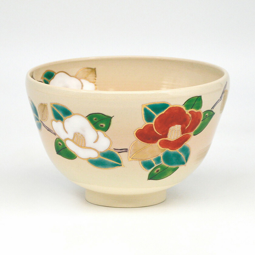 楽天市場】〇【茶器/茶道具 抹茶茶碗】 仁清写し 寒椿 中村与平作