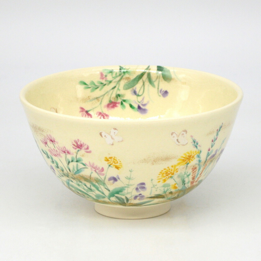 茶道具 抹茶茶碗（まっちゃちゃわん） 茶碗 仁清 春草 今岡 三四郎