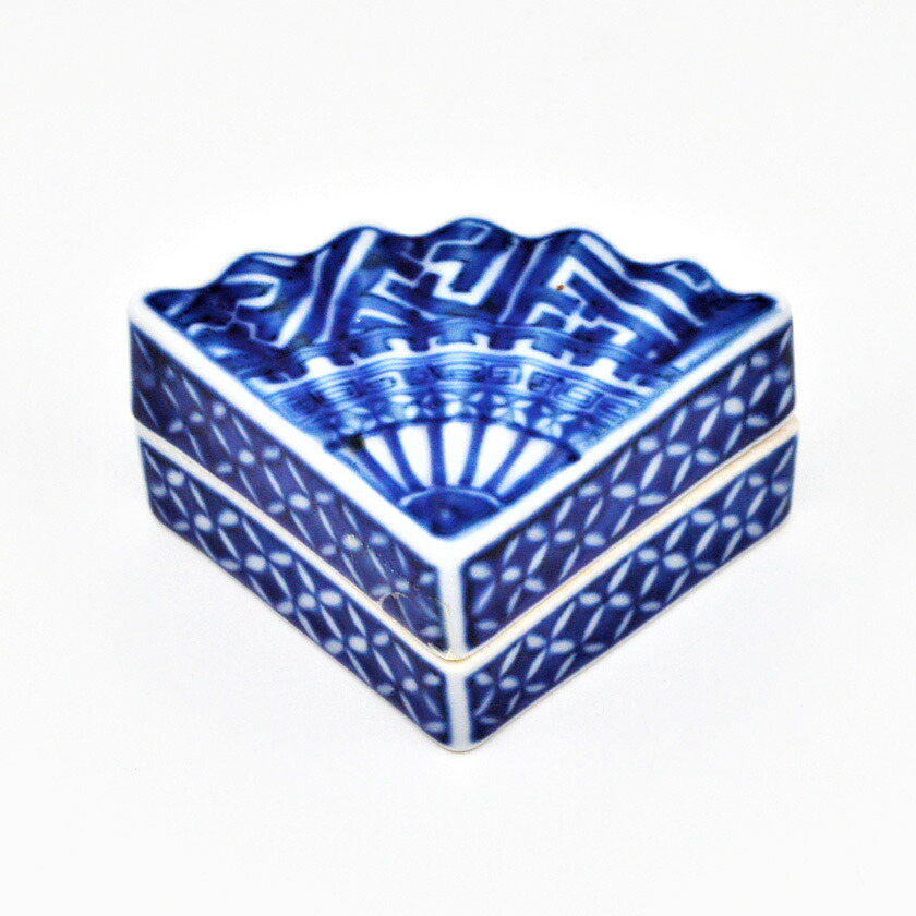 茶道具 香合（こうごう） 香合 祥瑞 摺扇 景徳鎮 王懐英｜お茶・茶道具・抹茶スイーツ千紀園 14,354円
