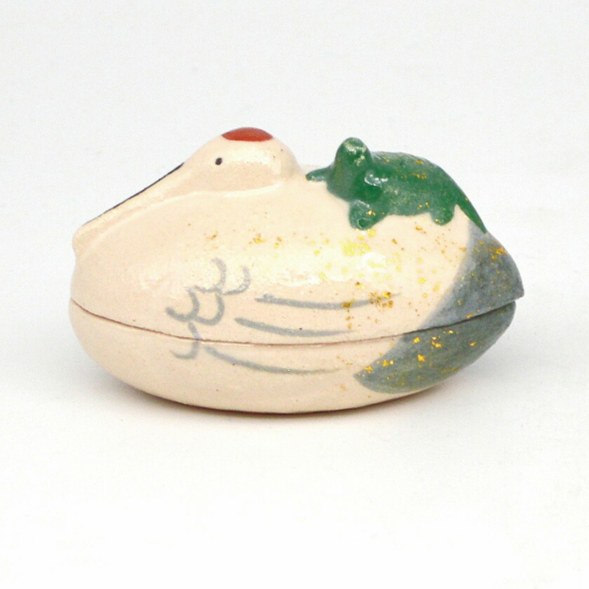 楽天市場】【茶器/茶道具 香合】 ぶりぶり香合 縁起祥福 鶴亀 島津有職
