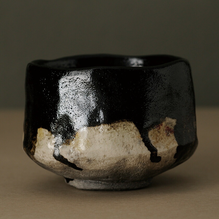 檜垣青子　黒　茶碗　茶道具 茶道具 抹茶茶碗 黒楽茶碗 檜垣青子作 桧垣青子作 御物袋入