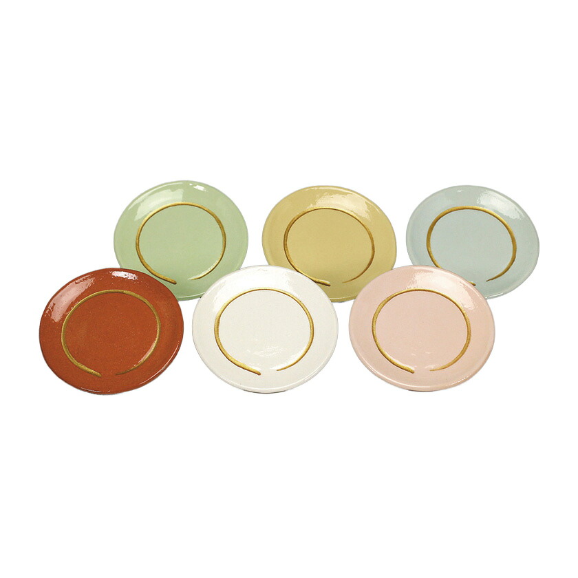 【吉村楽入 楽入窯 / 茶道具】 ポイント3倍以上(カード利用) 菓子器(かしき) 円相銘々皿 六色揃 6枚組 通販 通販サイト 33,784円