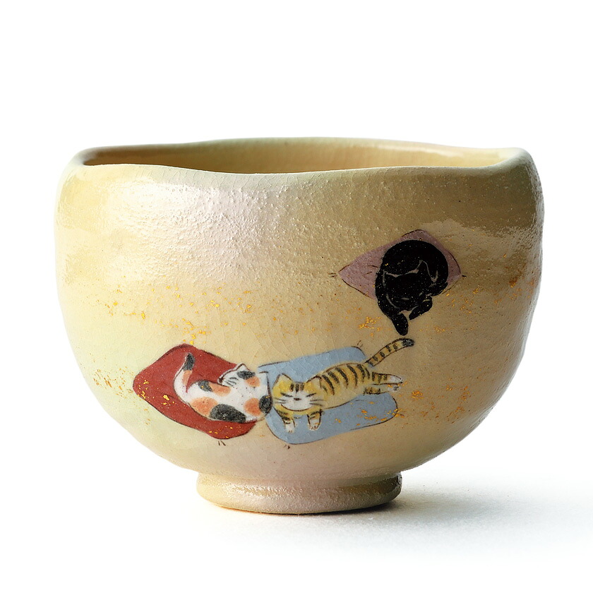【吉村楽入 / 茶道具 抹茶茶碗】 ポイント3倍以上(カード利用) 茶碗 夢見る猫 歌会始 勅題 御題「夢」 通販 通販サイト
