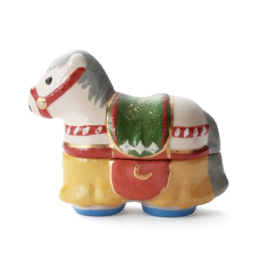 ポイント3倍以上（カード利用） 茶道具 香合（こうごう） 干支香合 飾馬 吉村 楽入 干支 午（うま、馬）｜お茶・茶道具・抹茶スイーツ千紀園
