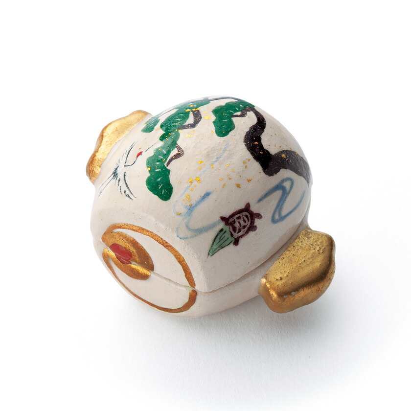 楽天市場】【茶器/茶道具 香合】 ぶりぶり香合 縁起祥福 鶴亀 島津有職