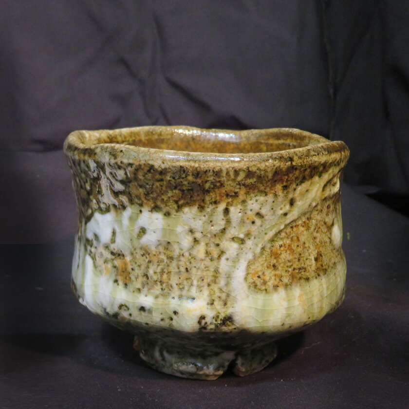 茶道具 抹茶茶碗（まっちゃちゃわん） 土灰志野 鼠焼しめ 茶碗 信楽焼 灰塚窯 入り口・入口 貞昭