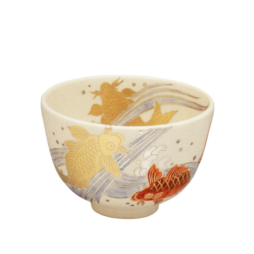 茶道具 抹茶茶碗（まっちゃちゃわん） 丹青 鯉の滝のぼり 茶碗 田中 方円